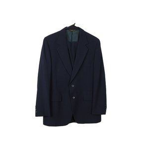 Hunter Haig Godchaux Men's Tuxedo Suit Coat Jacket Set Pants Dark Blue PRE-OWNED